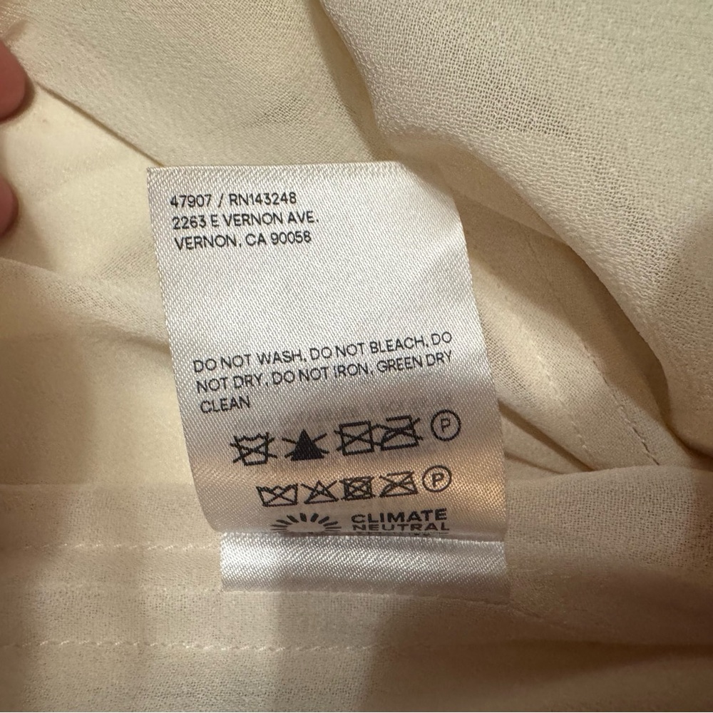Reformation x New York City Ballet Jaclyn Cream Satin corset Top size 8 - Picture 7 of 7
